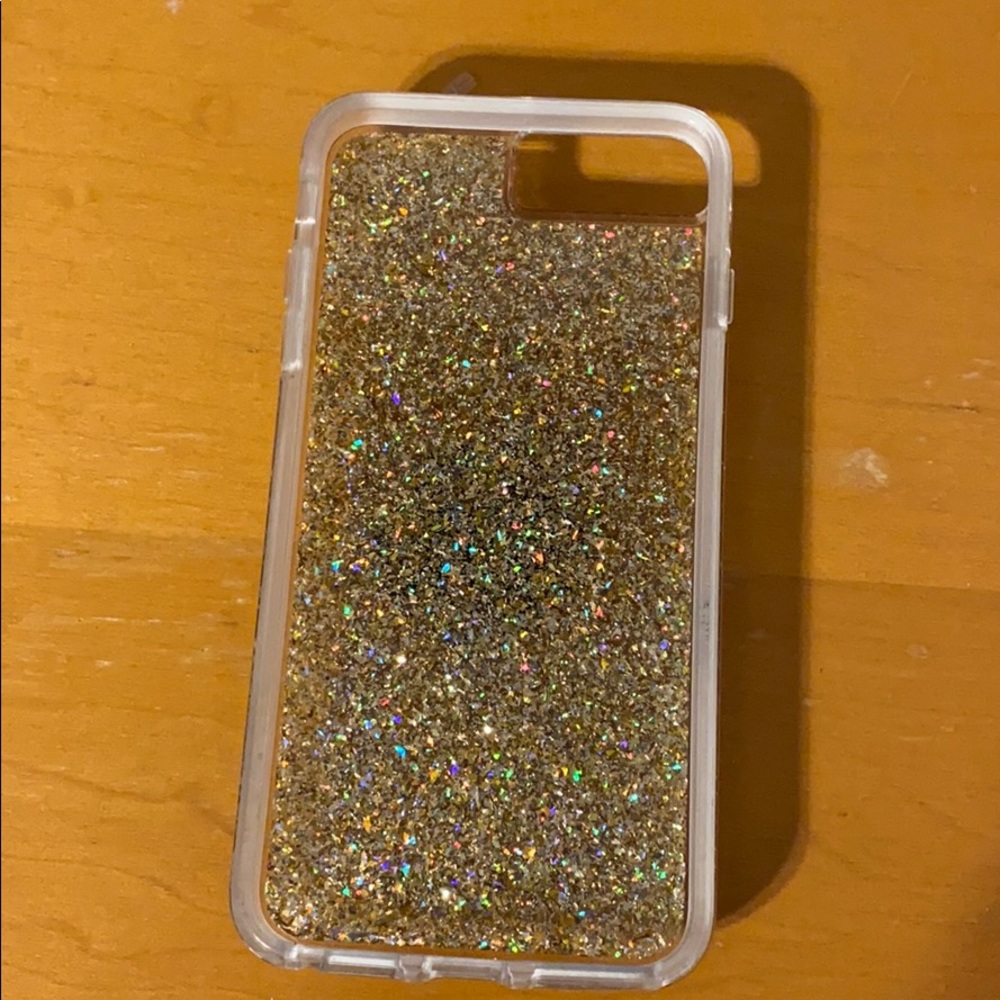 Gold Glitter IPhone 8 Plus phone case